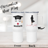 Graduate Travel mug with a handle