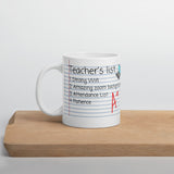 Teacher's List Mug